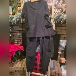 Mandala Black Scrub Set